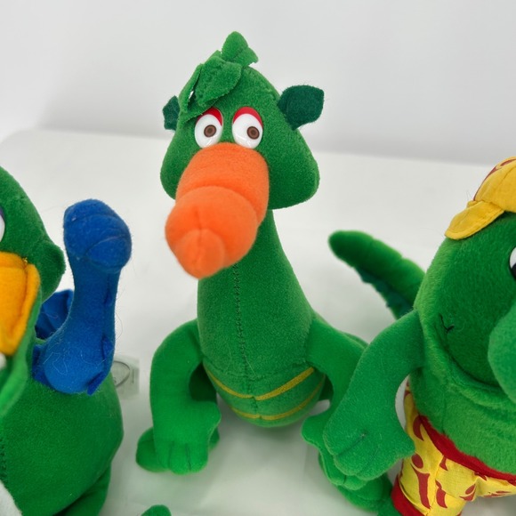Lot of 4 Chartwells Be A Food‎ Adventurer Plush Mascot Dragons Educational Toys - Picture 3 of 7